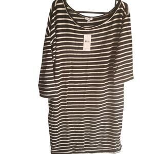 NWT $158 Splendid black and white striped dress Med‎ basic capsule wardrobe